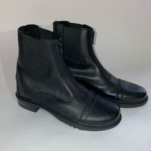 Tuffrider zip up leather paddock boot, size 2 youth